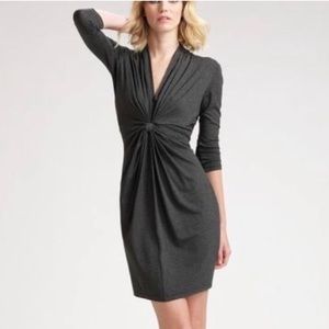 Flattering Shoshanna Gray Knotted Dress